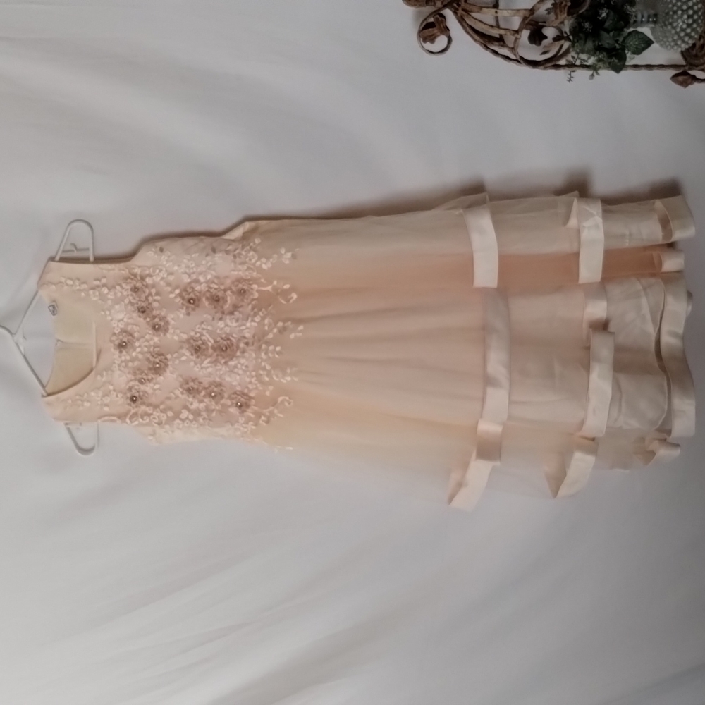 GIRLS SLEEVELESS FORMAL DRESS
